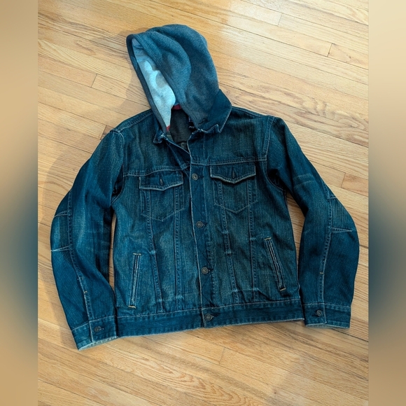 GAP Lightweight Blue and Gray Shirt Jacket - Picture 1 of 6